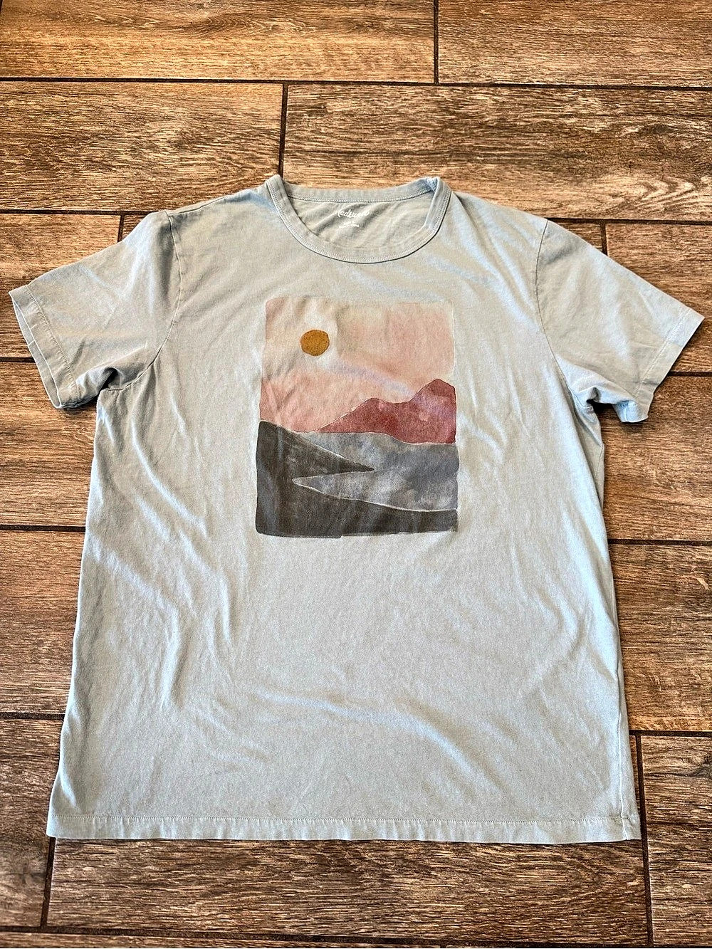 Madewell Graphic Short Sleeve Tee Gray Size Large Mens Great Condition